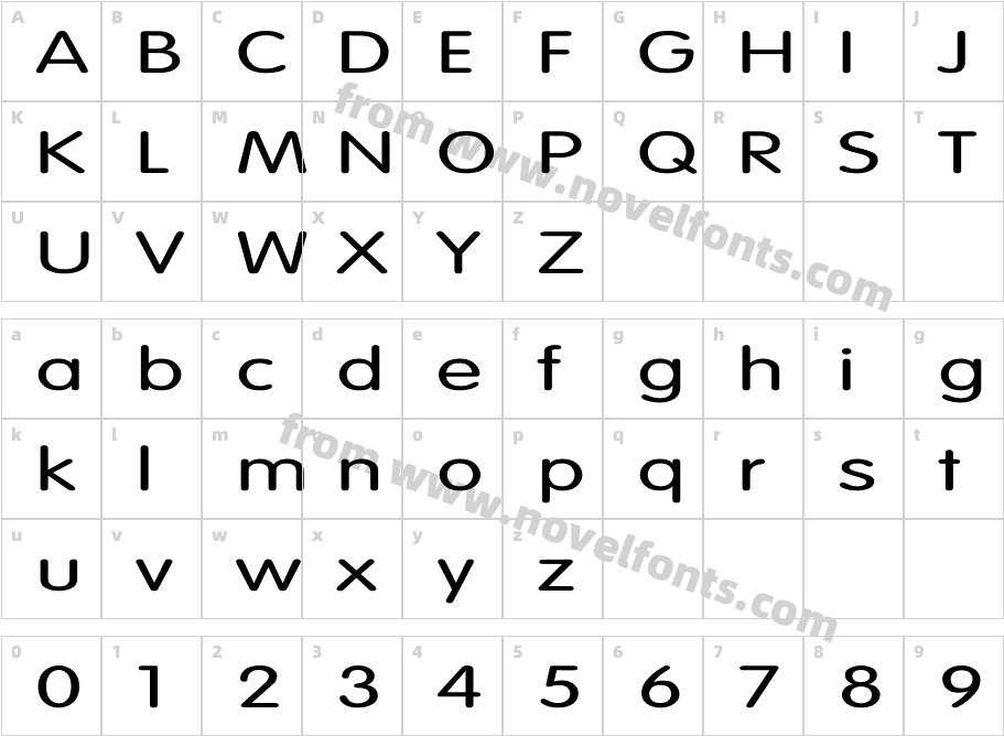 VAGRounded-Light ExCharacter Map