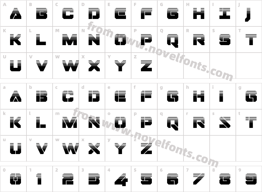 Domino Jack HalftoneCharacter Map