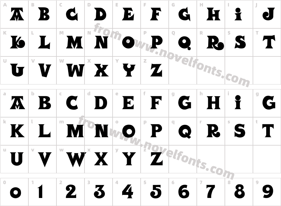 VASCACharacter Map