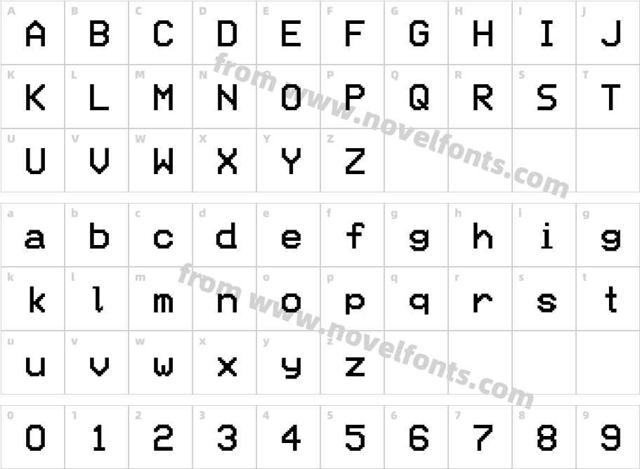 VCR EASCharacter Map