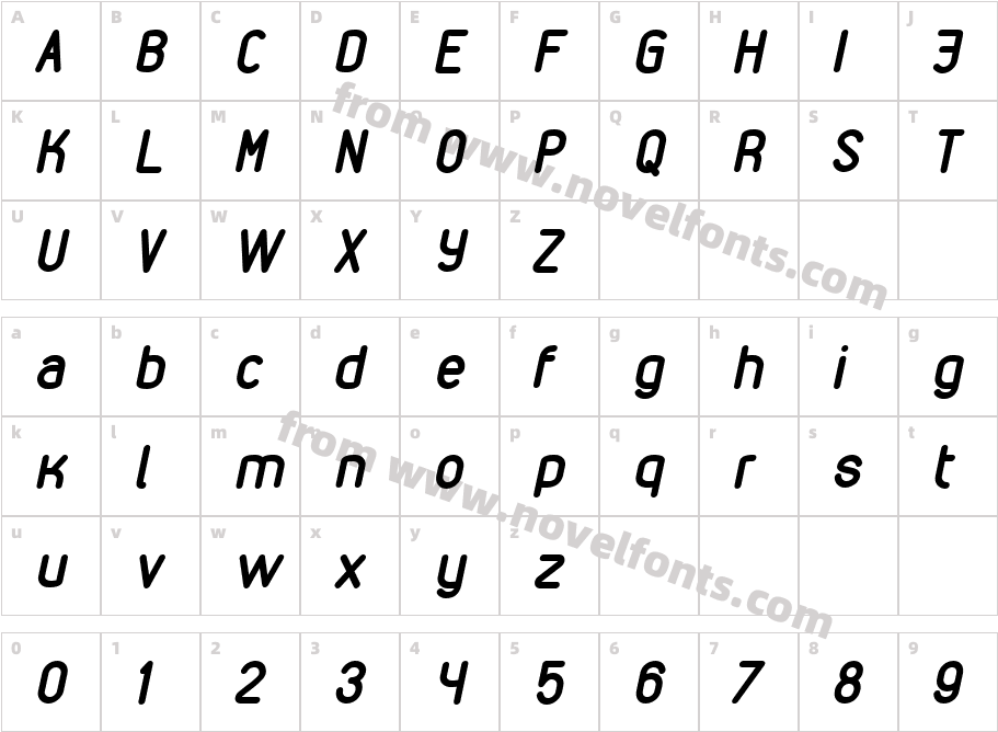 VDS Bold ItalicCharacter Map