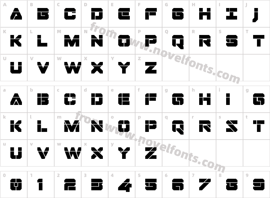 Domino Jack LaserCharacter Map