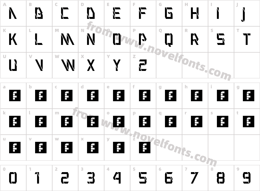 VHIA RegularCharacter Map