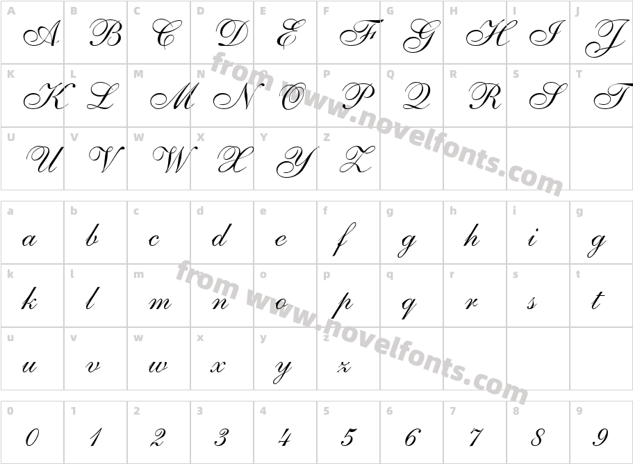 VNI-AllegieCharacter Map