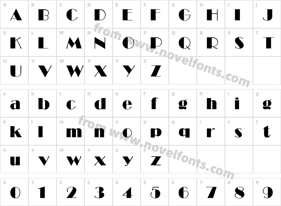 VNI-BroadCharacter Map