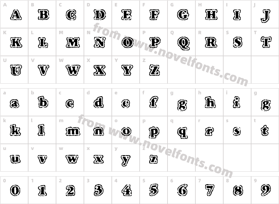 VTC FuzzyPunkySlippers RegularCharacter Map