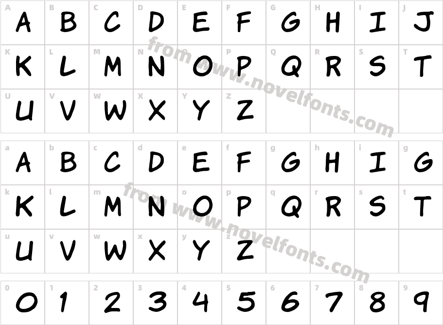 VTCKomixationHandCharacter Map