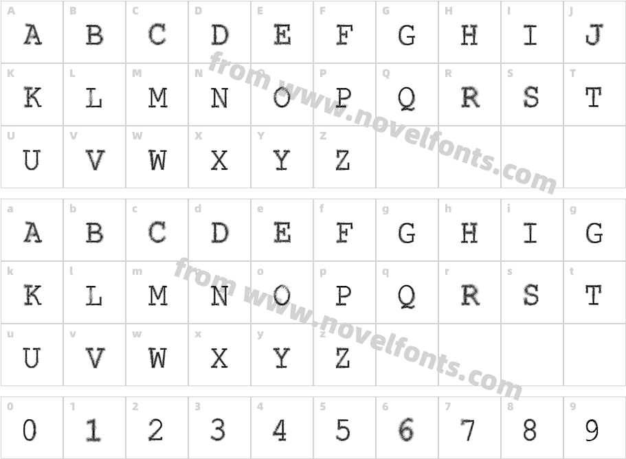 VTKS CONTACTCharacter Map