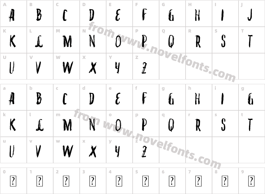 VTKS INKEDCharacter Map