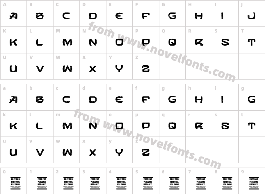 VTKS ORBITALCharacter Map