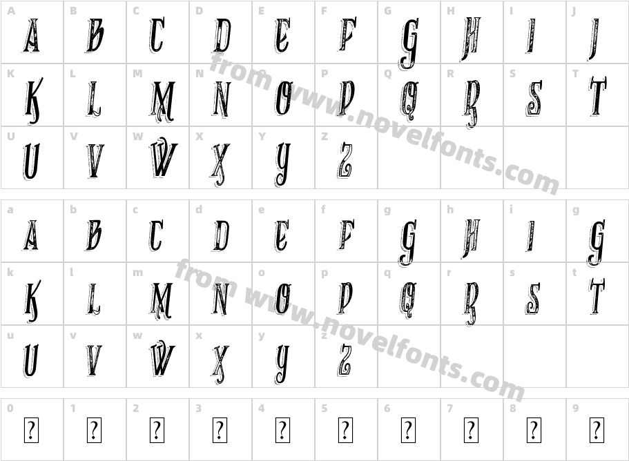 VTKS RECOVER MB 1Character Map