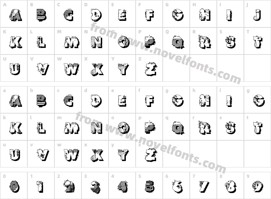 VTKS REVERSO OPTION BCharacter Map