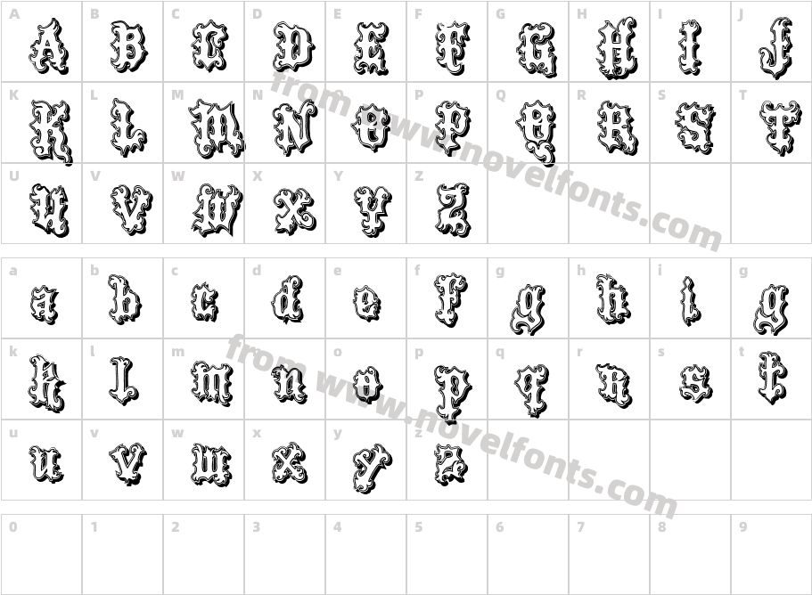 VTKS Tattoo ShadowCharacter Map