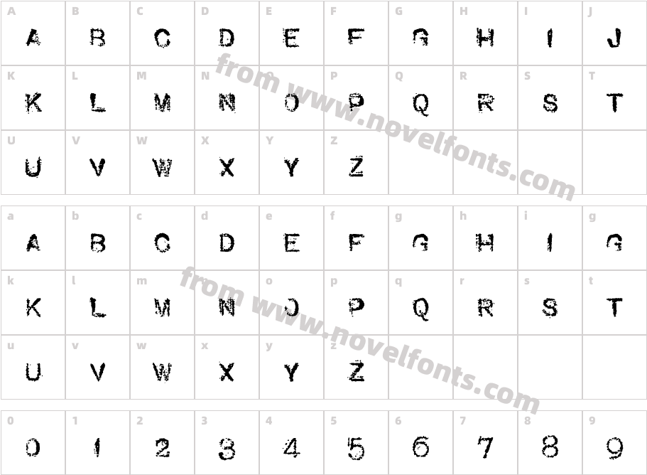 VTypewriter-RemingtonPerfectedCharacter Map