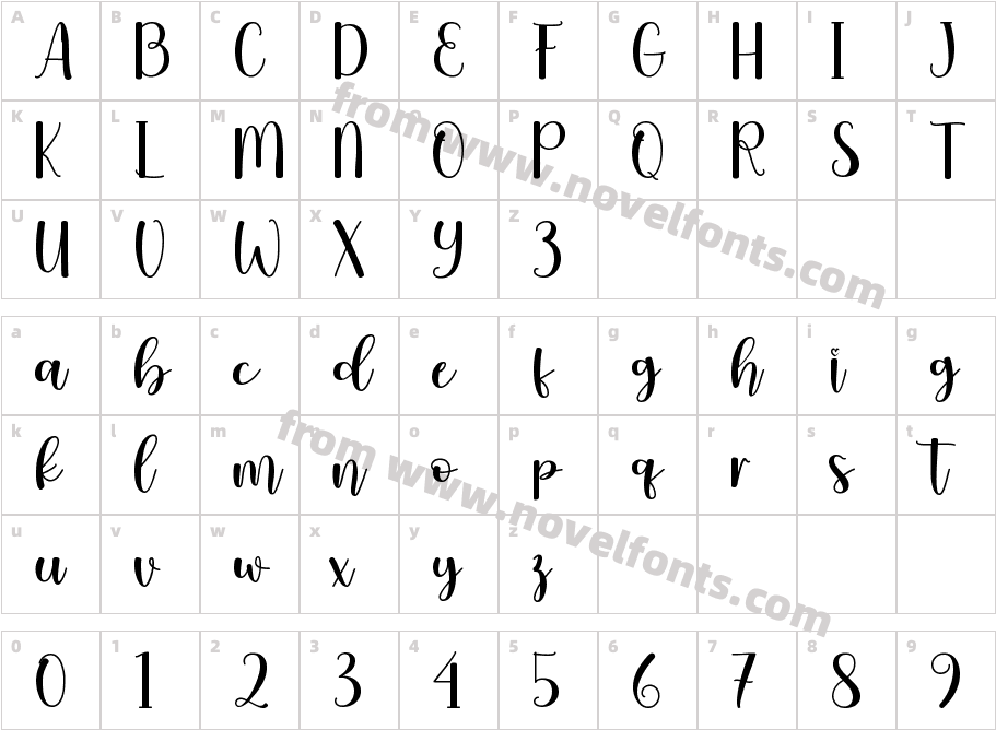 Valentisa - Personal UseCharacter Map