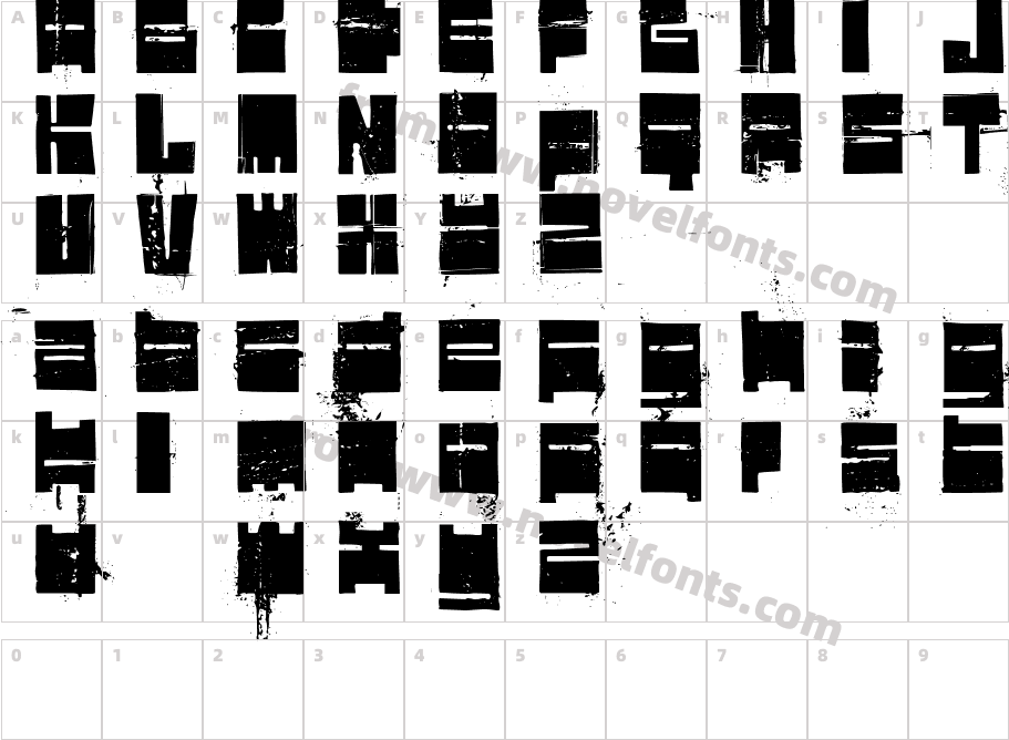 Valimo RMXCharacter Map