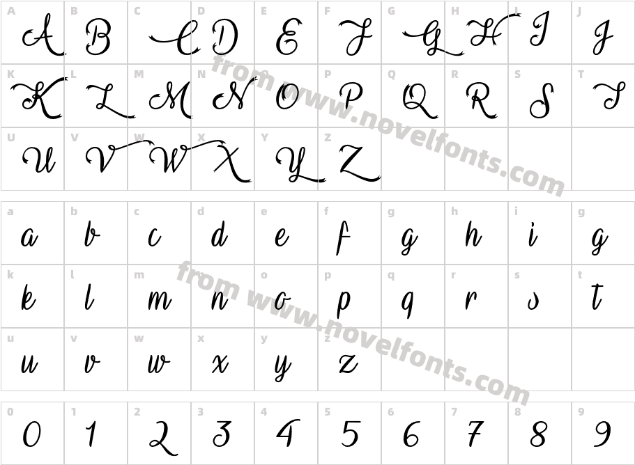 VampireCalligraphyCharacter Map