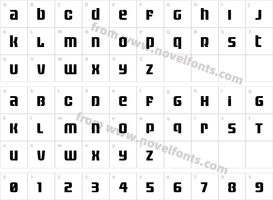 Vanguardian CompactCharacter Map