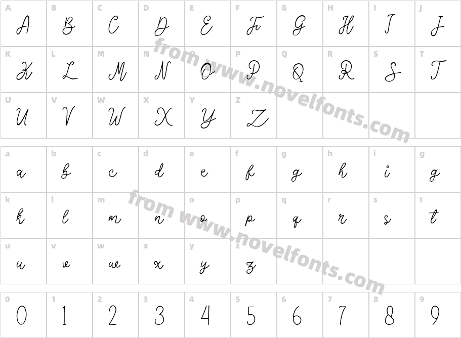 Dona Freddie Demo RegularCharacter Map