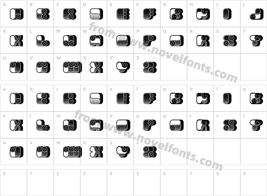 Various Materials RegularCharacter Map