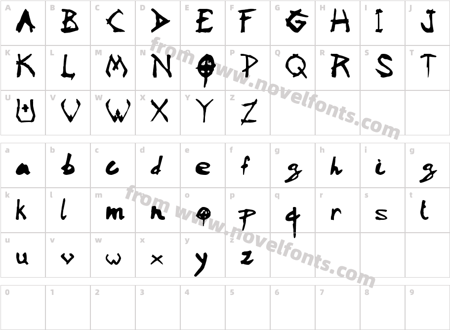 Vaudoo2RFCharacter Map