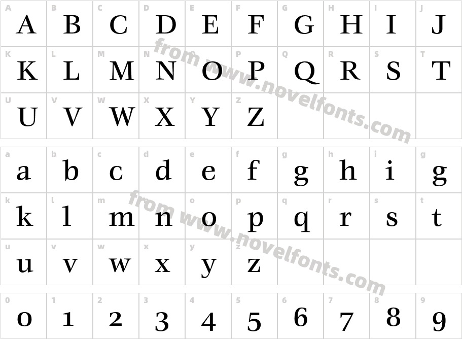 VeljovicEF-MediumOsFCharacter Map