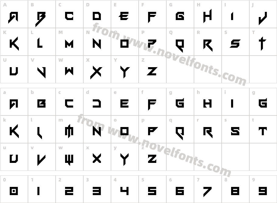 Vermin Vibes eX RegularCharacter Map