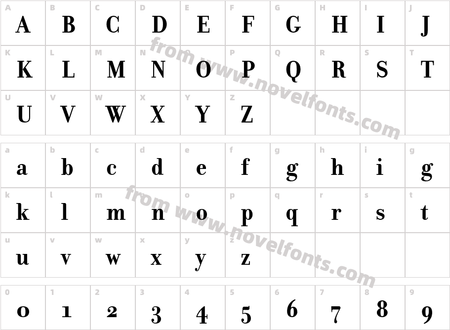 DonatoraOSF-BoldCharacter Map