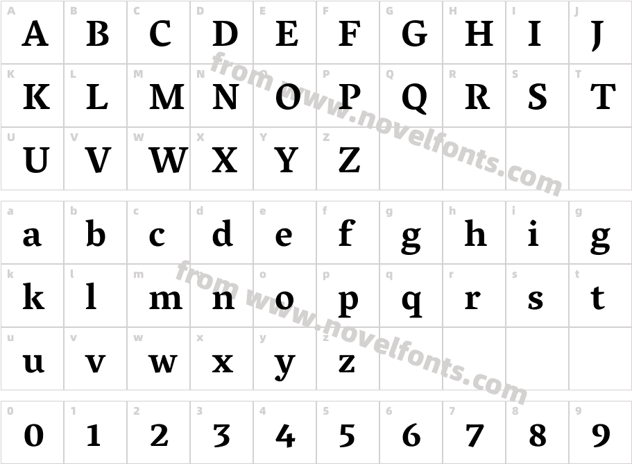 Vesper Libre BoldCharacter Map