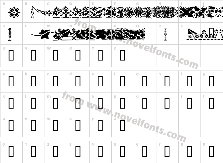 Victorian Designs TwoCharacter Map