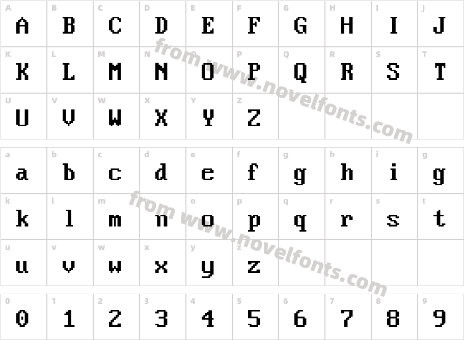 Video Terminal ScreenCharacter Map