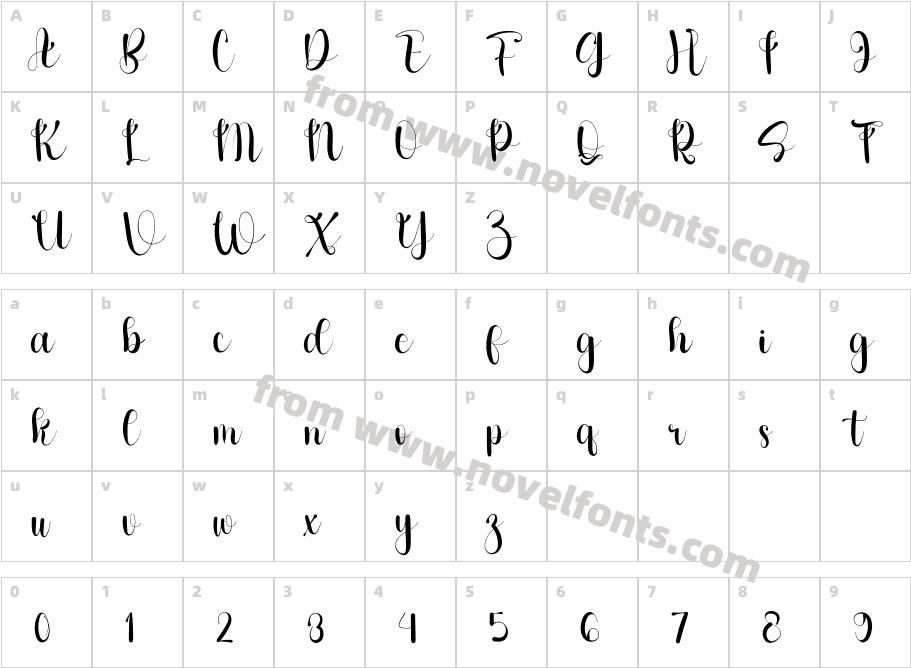 VidiyaRegularCharacter Map