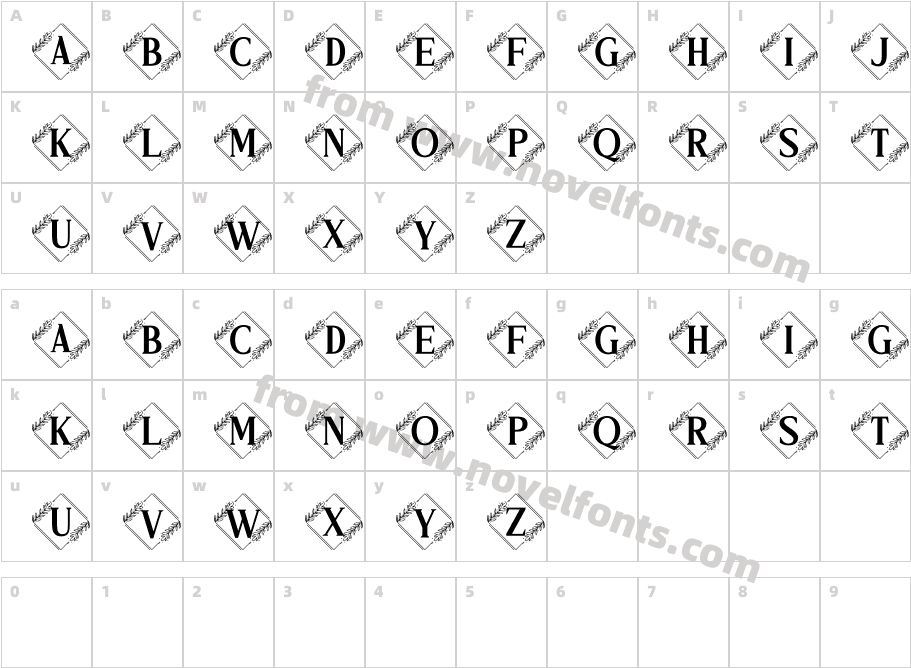 Vierasti MonogramCharacter Map