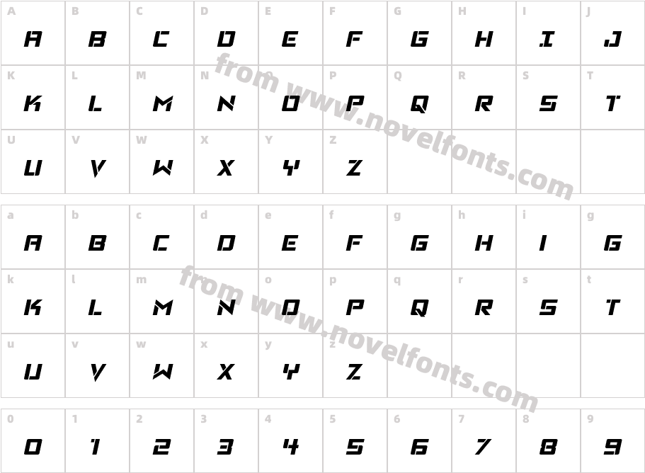 Viking Squad Semi-ItalicCharacter Map