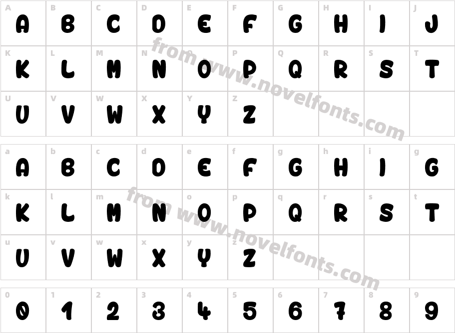 Vinegar StrokeCharacter Map