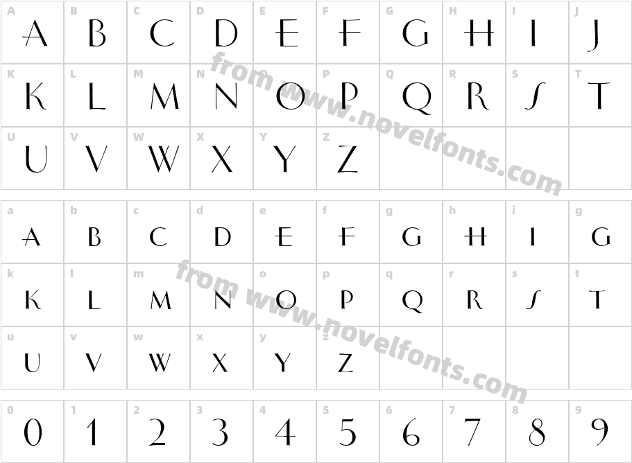 VintageITC TTCharacter Map