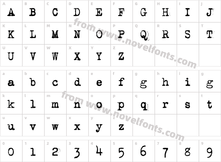 VintageTypewriter-SmithUprightCharacter Map