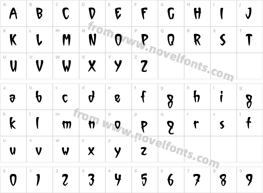 Vinyl ITC StdCharacter Map