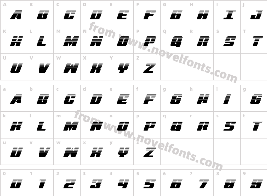 Virgin Hybrid HalftoneCharacter Map