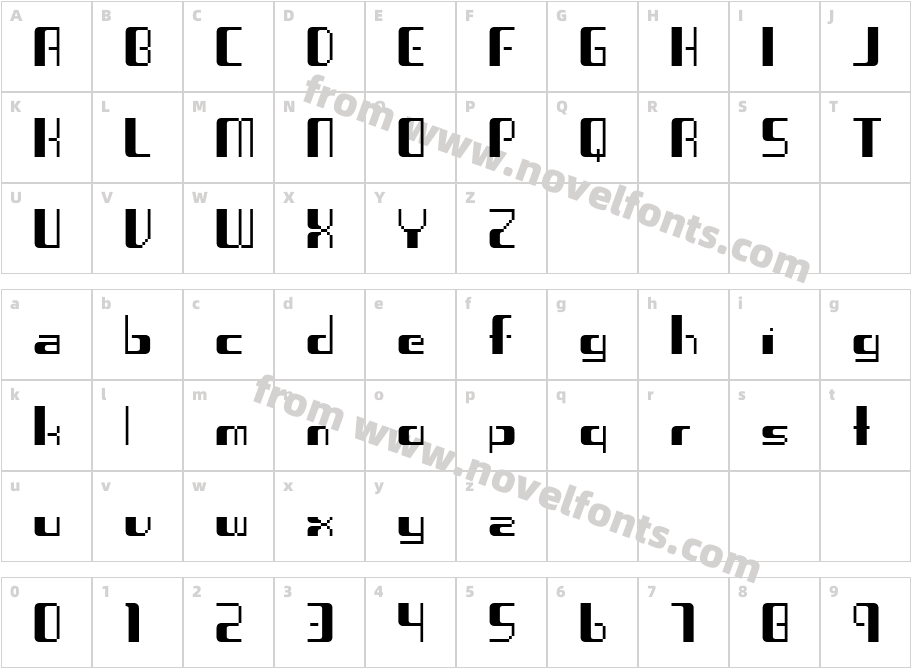 Virus 53XCharacter Map