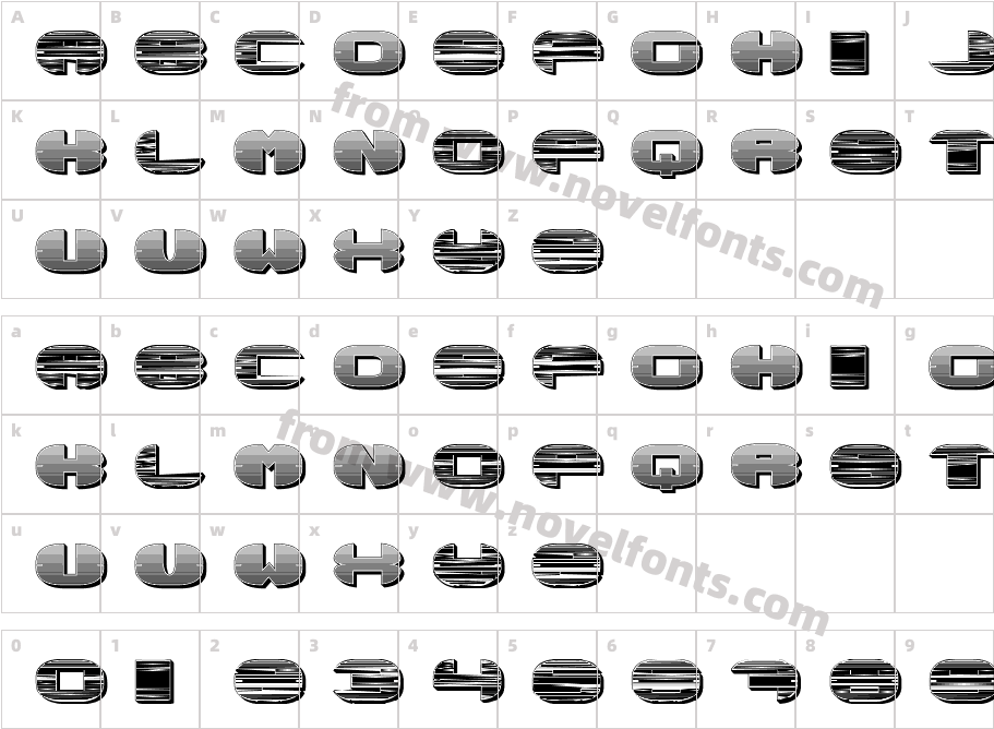 Vision RegularCharacter Map