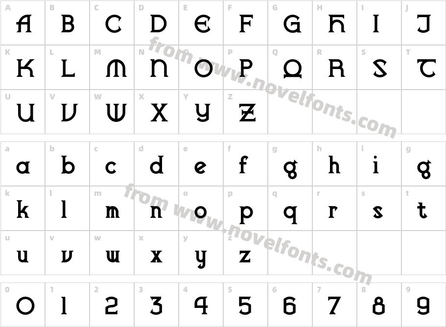 Vlaanderen Chiseled NFCharacter Map