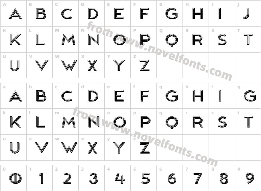 Vladimir Sans FilledCharacter Map