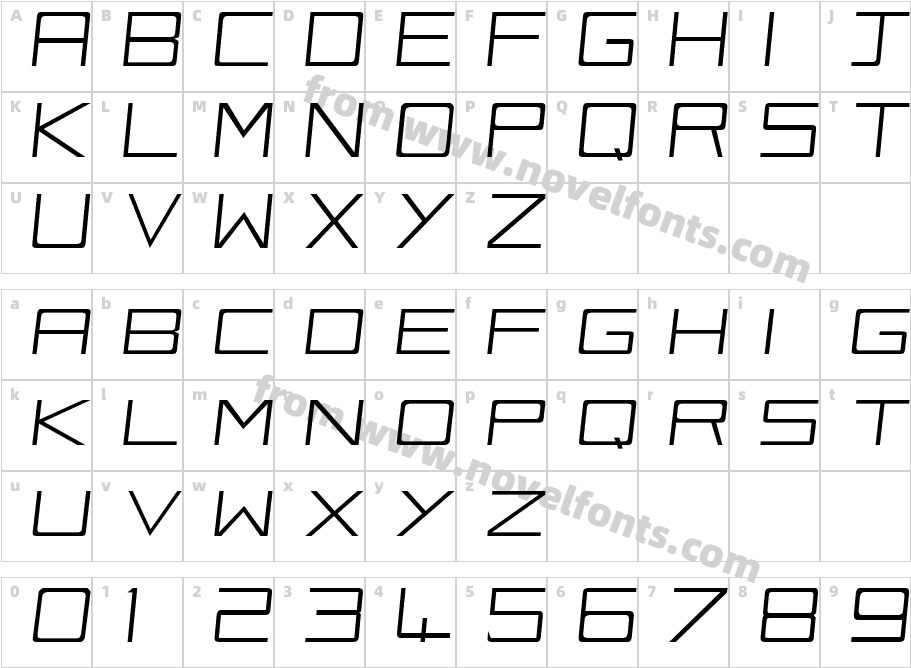 Vox-SlantedCharacter Map