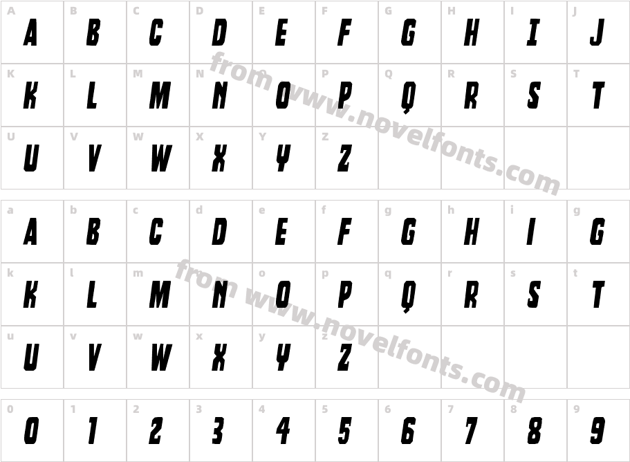 Dorian Gore Semi-ItalicCharacter Map