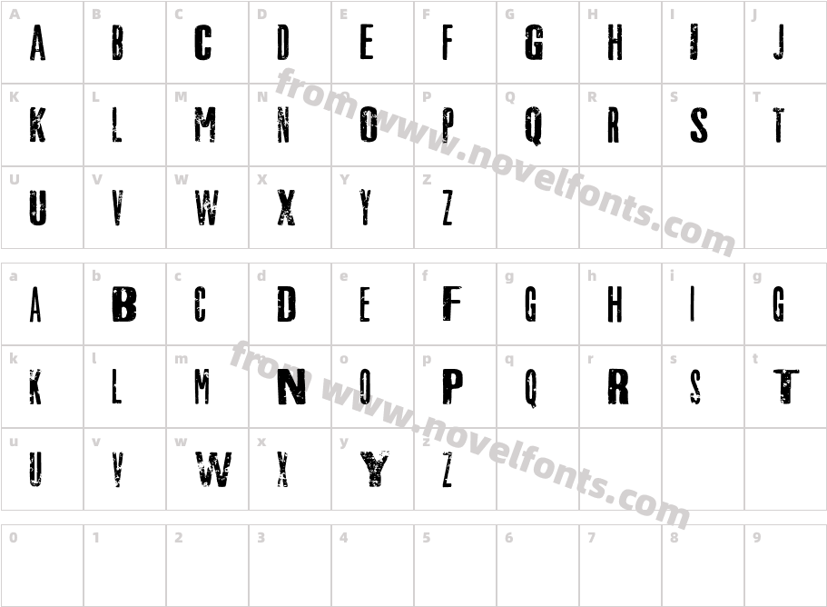 Vtks KartazisCharacter Map