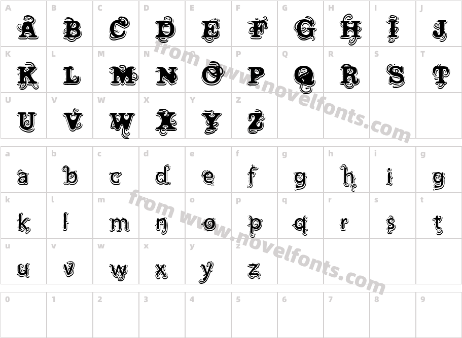 Vtks Wine LabelCharacter Map