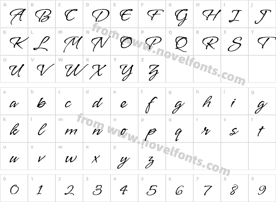 Vujahday FlourishCharacter Map