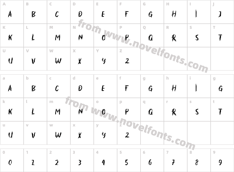 WARNAIBRUSHCharacter Map