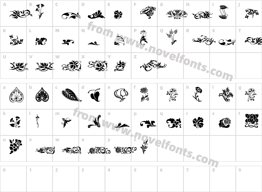 WWFloralCornerCharacter Map